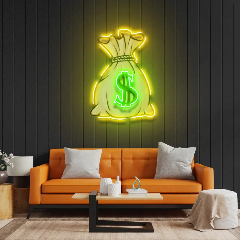 MONEY BAG NEON POP ART