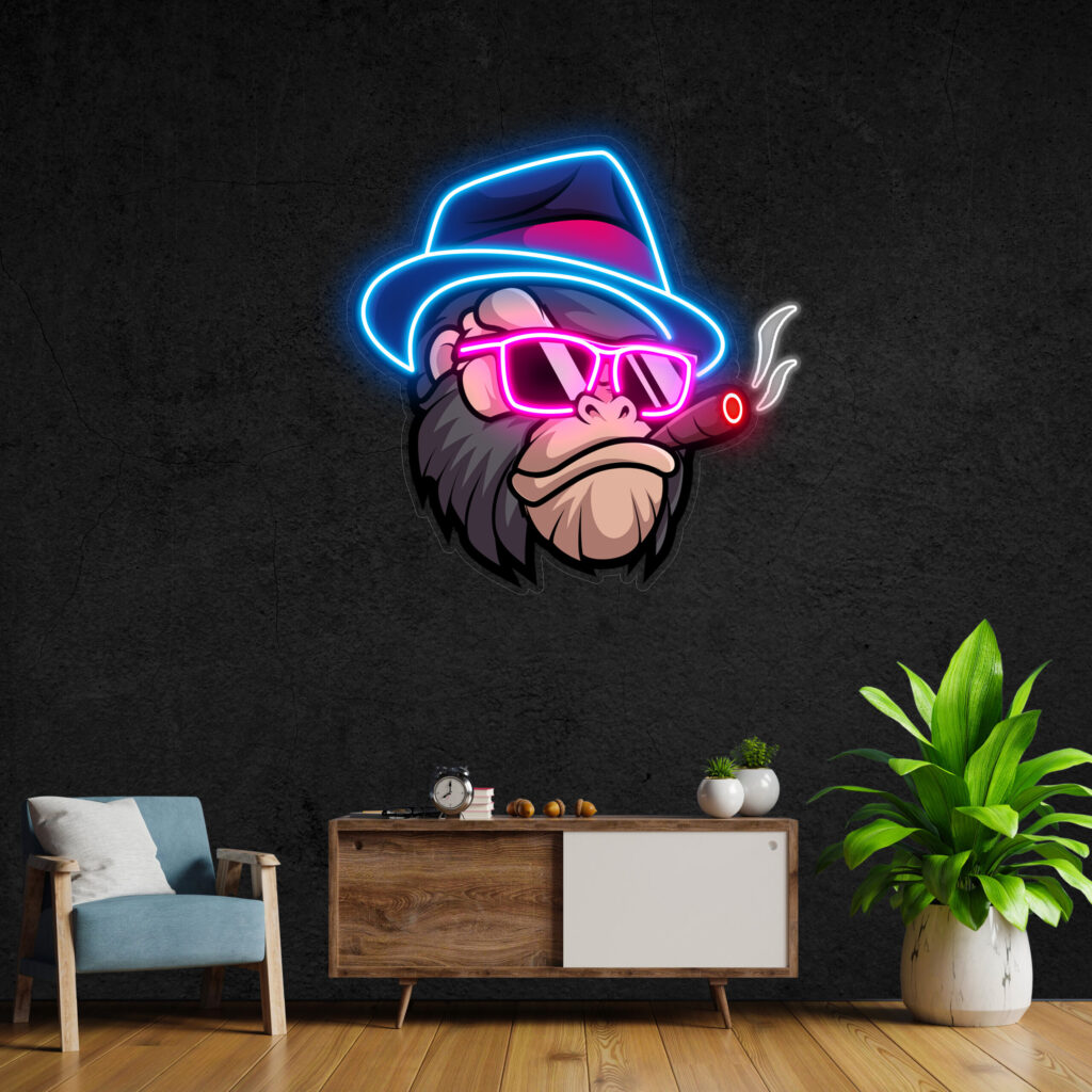 Mafia Ape Neon Pop Art