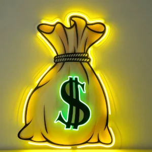 Money Bag Neon Pop Art
