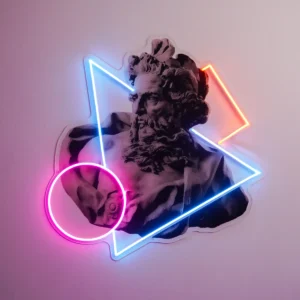 Greek Stoic Statue Neon Pop Art