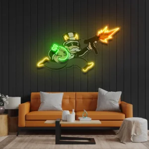 Robbing Monopoly Neon Pop Art